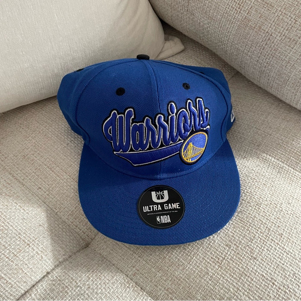 NBA Ultra Game Warriors Script Snapback Hat